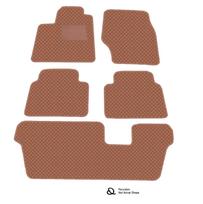 Kilimėliai QuiltyMats CHRYSLER PACIFICA 2003-2007 (I, II ir III eilės) (4 vnt.), Brown-Brown /55-MAX3