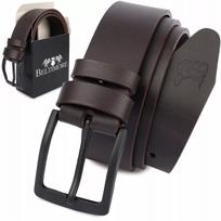 Vyriškas odinis diržas Beltimore, premium klasė, platus 4 cm, klasikinis rudas