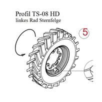 Ratas žvaigždinis HORSCH 7.50-16, 6 sk. 00330324 TS08HD