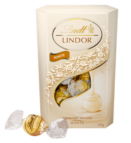 Lindt LINDOR Praline Cornet baltojo šokolado rutuliukai, 200g