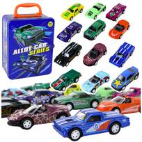 Automobilių rinkinys metalinis frikcinis 1:64