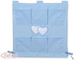 Lovytės kišenėlė kūdikiui Hanging Hearts mėlyna