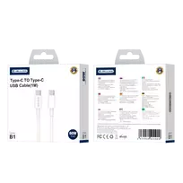 JELLICO cable B1 USB-C – USB-C PD 60W 1M White