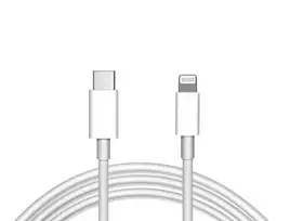 JML CD-120 USB-C/LIGHTNING cable – 2A 1M – WHITE