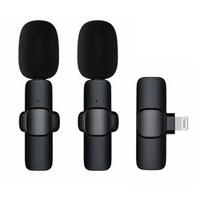 Lightning Dual Wireless Lavalier Microphone (2 in a Set) K1 Black