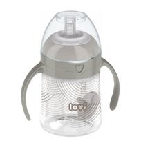 Gertuvė su silikoniniu šiaudeliu Lovi First Cup, 150 ml, 6+ mėn., plastikas/silikonas, pilka sp.