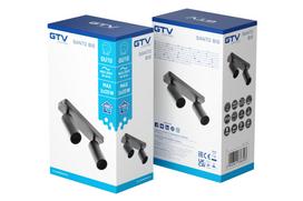 Šviestuvas lubų GTV Santo BIS, GU10, 2 x 20 W, juoda sp.