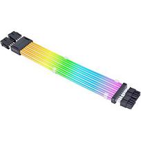 Lian Li Strimer Wireless 2x 8-pin EPS Cable Extension, RGB, 260mm, White PW8-1W-CPU
