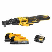 DCF520E2 DeWALT 18V akumuliatorinė terkšlė su keičiamomis galvutėmis 1/4", 3/8", 1/4" HEX (2x1.7 Ah)