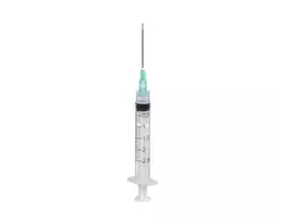 Vienkartinis švirkštas 2,5 ml, su 22G x 32 mm adata, sterilus, 50 vnt.