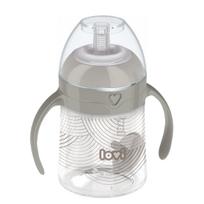 Gertuvė su silikoniniu šiaudeliu Lovi First Cup, 150 ml, 6+ mėn., plastikas/silikonas, pilka sp.