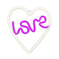 Neon LED Light LOVE HEART violetinis baltas NNE02 Neolia