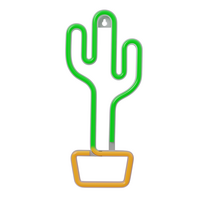 Neon LED Light CACTUS oranžinis žalias Bat + USB FLNE02 Forever Light