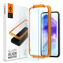 Spigen Glass AlignMaster tempered glass screen protectors for Samsung Galaxy A55, 2 Pack