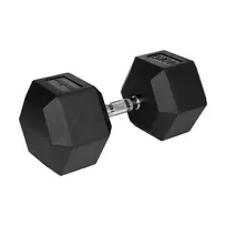 Rubberized cast iron dumbbell HEX 40 kg REBEL ACTIVE