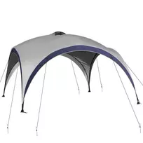 Sodo paviljonas, sodo palapinė nuo saulės apsauga - kreminė balta + mėlyna 4 x 4 x 2,5 m