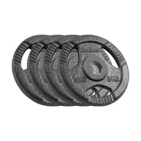 Cast iron Olympic weight set 4x5kg, 51mm hole, disc with handles, REBEL ACTIVE