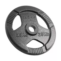 Cast iron Olympic weight plate 25kg, hole 51mm, plate with handles, REBEL ACTIVE