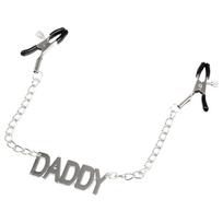 LateToBed Daddy - spenelių spaustukai - sidabrinės spalvos