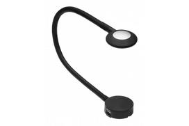 USB pritemdoma LED lemputė, (5V 1A+2,1A), 12V, 16 LED, balta neutrali, 2.1W, juoda, 1.5 laidas