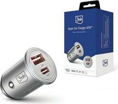 3MK Car charger 45W 1xUSB-C +USB-A