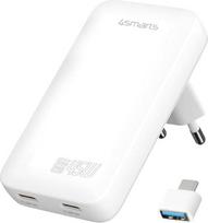 4Smarts Charger FlatPlug Dual 45W GaN 2xUSB-C white