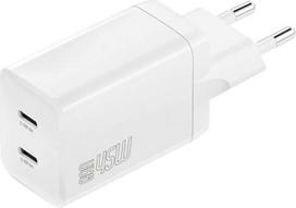 4Smarts Charger PDPlug 45W 2xUSB-C white