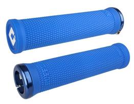 Vairo rankenėlės ODI Ruffian v2.1 MTB 30mm OD Lock-on 135mm White/Blue