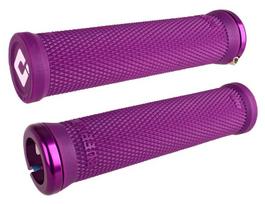 Vairo rankenėlės ODI Ruffian v2.1 MTB 30mm OD Lock-on 135mm White/Purple