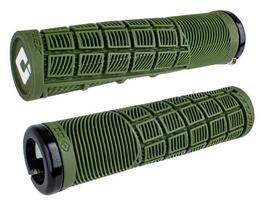 Vairo rankenėlės ODI Reflex v2.1 MTB Lock-on 135mm White/Army green