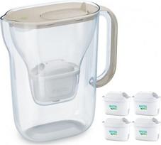 Brita Style Essential water filter jug 2.4l + 4 cartridges, sand