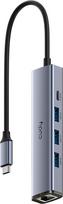 Cudy UH605 interface hub USB 3.2 Gen 1 (3.1 Gen 1) Type-C 5000Mbit/s Grey, Silver