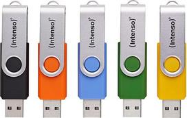 Intenso 5 x USB flash drive Office Line, 32GB, USB-A, 3.2 Gen 1x1, assorted colors