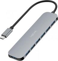 Logilink Hub USB-C 7-port, USB-A 5Gbps, 20W PD