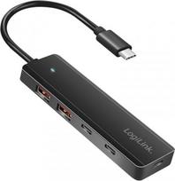 Logilink Slim USB-C hub, 4-ports 2xUSB-A, 2xUSB-C
