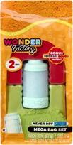MGA Kinetic sand Wonder Factory Never Dry Sand Bag, Red Lime Green