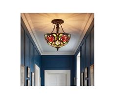 Quoizel QZ-LARISSA-SF - Tiffany stiliaus priglausta liustra LARISSA 2xE27/60W/230V