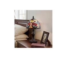 Quoizel QZ-LARISSA-TL-S - Tiffany stiliaus stalinis šviestuvas LARISSA 1xE14/40W/230V