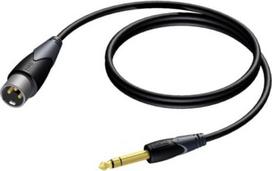 Procab XLR MALE - 6,3 MM JACK MALE STEREO 1,5 M