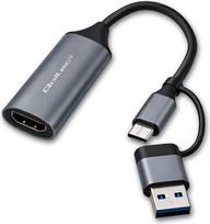 Qoltec Adapter USB C USB A HDMI 4K 30Hz aluminium