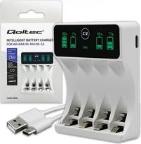Qoltec Battery charger for NiMH type R03 AAA R6 AA LCD