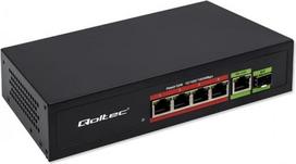 Qoltec Ethernet PoE SWITCH 4x RJ45 PoE 1x RJ45Upli