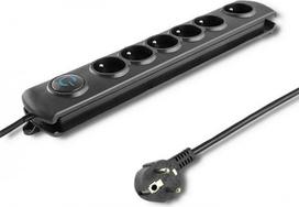 Qoltec Surge protector 6 sockets, 5m
