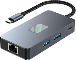 TB USB C Adapter 7in1 HDMI USB SD/TF RJ45 P