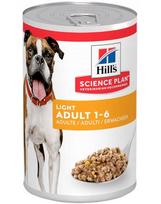 HILL'S Science Plan Canine Adult Light Chicken 24x370 g suaugusiems šunims, turintiems antsvorio – vištiena