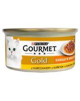 GOURMET Gold Sauce Delights su vištiena, 24 x 85 g drėgnas kačių maistas