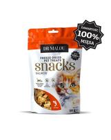 DR MALOU Mėsos kubeliai iš 100 % liofilizuotos lašišos mėsos, 2 x 50 g, skanėstai katėms