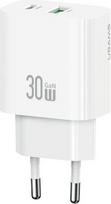 Usams Charger 30W 1xUSB-C 1xUSB-A Fast charging w