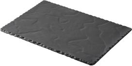 Lėkštė serviravimo Revol Basalt, 30 cm x 20 cm x 0.7 cm, juoda sp.