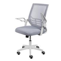 Šviesi ergonomiška kėdė vaikui, pasukama moksleivio kėdė prie stalo, balta